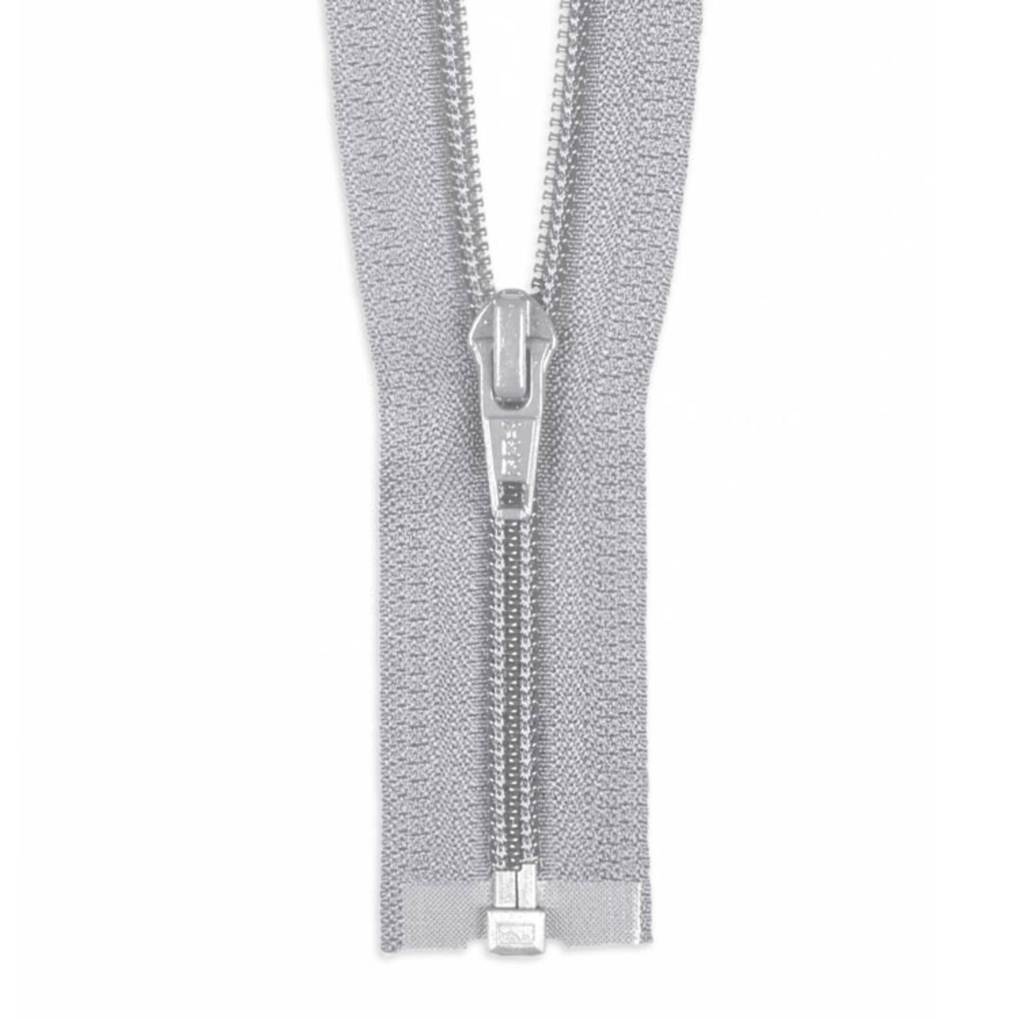 YKK 36" Chrome Gray #5 Nylon Coil Open End Zipper